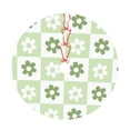 thumbnail image 5 of XMXY Halloween Christmas Tree Skirt, Green Floral Patchwork Plaid Holiday Party Indoor Decorations Ornaments, 36" Inch, 5 of 9