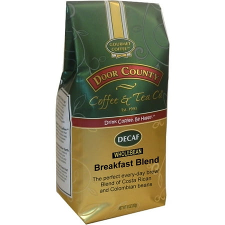 Door County Coffee Decaf Breakfast Blend 10oz Whole Bean Specialty