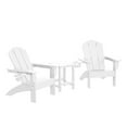 thumbnail image 3 of WestinTrends Malibu 3-Piece Kids HDPE Adirondack Chairs Set with Square Side Table and Cup Holders, White, 3 of 13