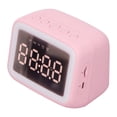 thumbnail image 1 of Despertador Radio Tarjeta TF Bling Bling Reproductor de música luz nocturna LED rosa, 1 of 12