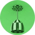 thumbnail image 1 of Ahgly Company Machine Washable Indoor Round Transitional Neon Green Area Rugs, 4' Round, 1 of 7