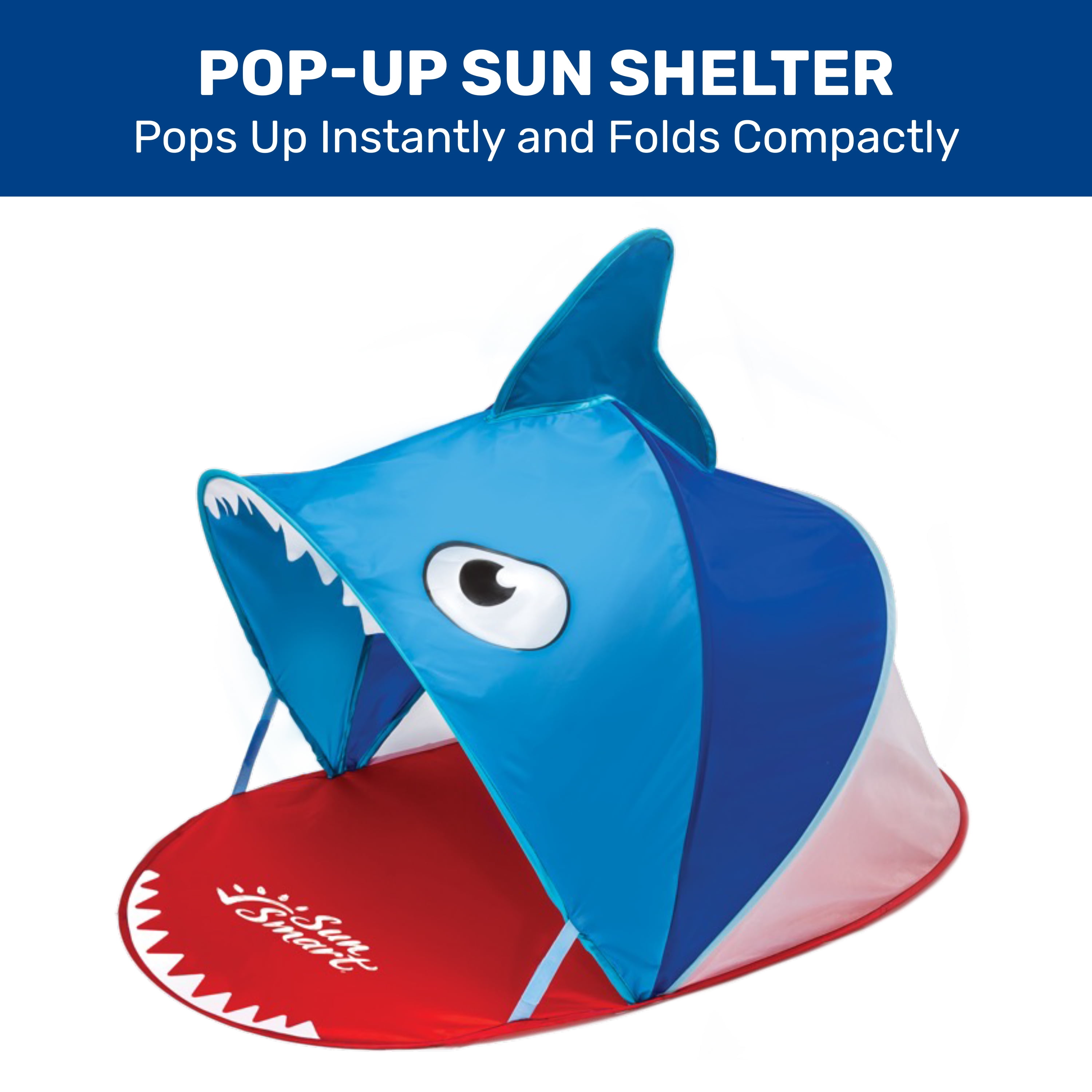 Aqua-Leisure UPF 50+ Pop-Up Shark Baby Sun Shelter 40" x 25"