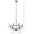 thumbnail image 3 of SAFAVIEH Lannan 6-Light Modern Black Steel Chandelier, 3 of 6