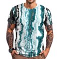 thumbnail image 7 of adaychics Graphic T Shirts for Men Marble Print Casual Crew Neck Tees Trendy Summer Tops Short Sleeve for Travel Commuting, 7 of 7