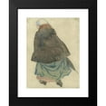 thumbnail image 2 of Leo Gestel 14x18 Black Modern Framed Museum Art Print Titled - Running Woman with Cape and Umbrella, Seen on the Back (1891), 2 of 5
