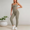 thumbnail image 2 of SRZYMJ Athletic Women's Jumpsuit Women's Long Sleeve Workout Jumpsuit Gym Bodysuit With Removable Padding and Wide Supportive Straps For Yoga, 2 of 5