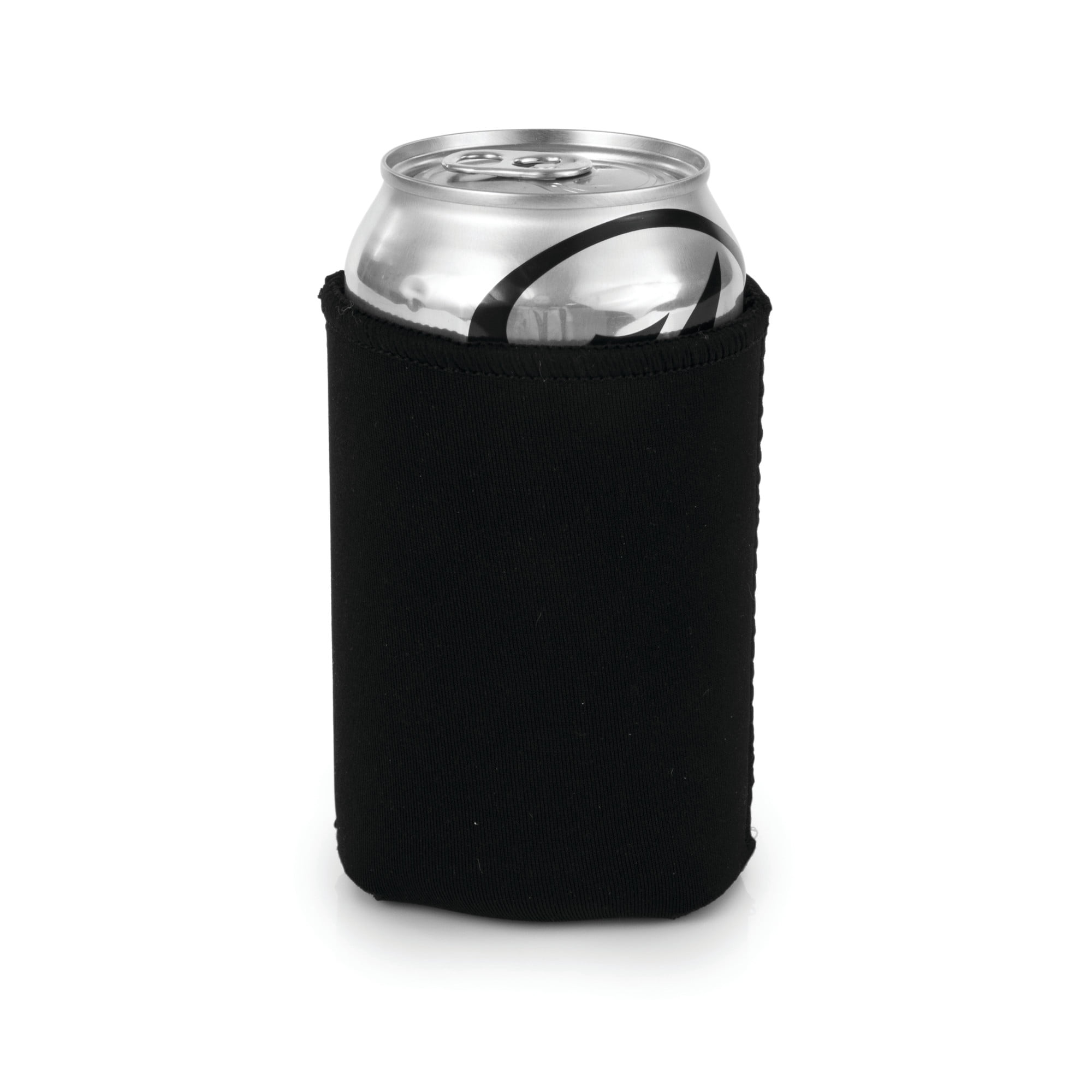 handmade drink cozy - beer cooler - adjustable bottle jacket - black white  gray - can sleeve - insulated cozy - one brown paw