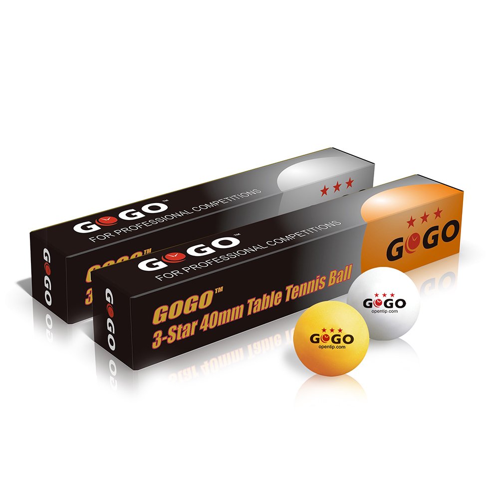 GOGO 144PCS 3Star Ping Pong Balls Premium 40mm Seamless Table Tennis