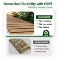 thumbnail image 2 of 8 ft Garden Path, Wood-Look HDPE Outdoor Walkway, Weather-Resistant Path Composite, Long-Lasting Garden Pathway Decorative, Roll Up Straight Walkway for Patio, Backyard, Beach, Wedding Party, 2 of 7