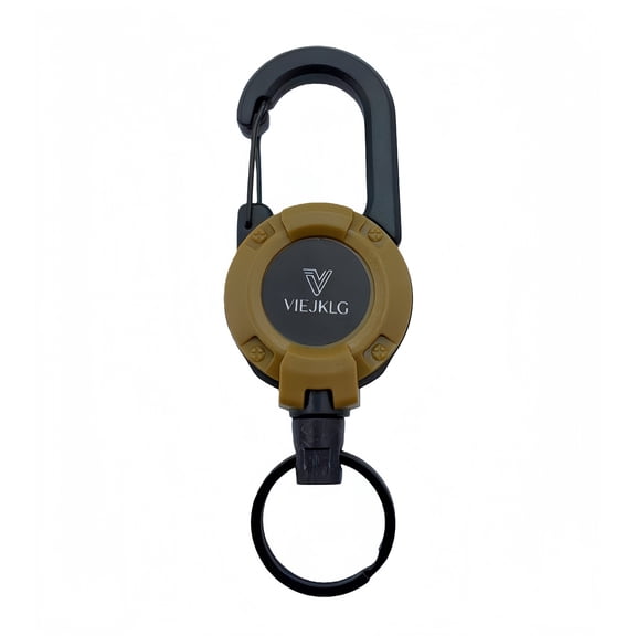 Multifunctional Retractable Keychain — Heavy-Duty, Durable Design — Carabiner-Style Badge Holder & Retractable ID Clip with Stainless Steel Cord