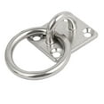 thumbnail image 3 of Unique Bargains 6pcs 304 Stainless Steel 5mm Thick Square Sail Shade Pad Eye Plate w Ring, 3 of 3