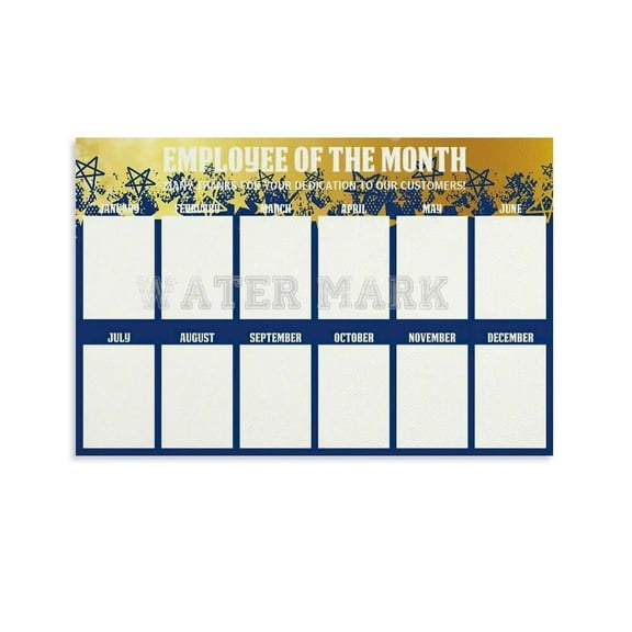 Stars Employee of The Month Display Poster Office Wall Art (3) Canvas Painting Wall Art Poster for Bedroom Living Room Decor
