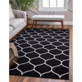thumbnail image 1 of Unique Loom 3146736 9 x 12 ft. Rounded Trellis Frieze Rectangular Rug, Black, 1 of 5