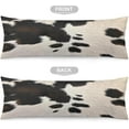 thumbnail image 5 of Cow Print Body Pillow Cover 20"x54" Pillow Case Black and Brown Cowhide Western Farmhouse Long Pillow Cases Protector with Zipper Decorative Soft Bedding Pillowcase Rectangle Cushion Covers for Bed, 5 of 5