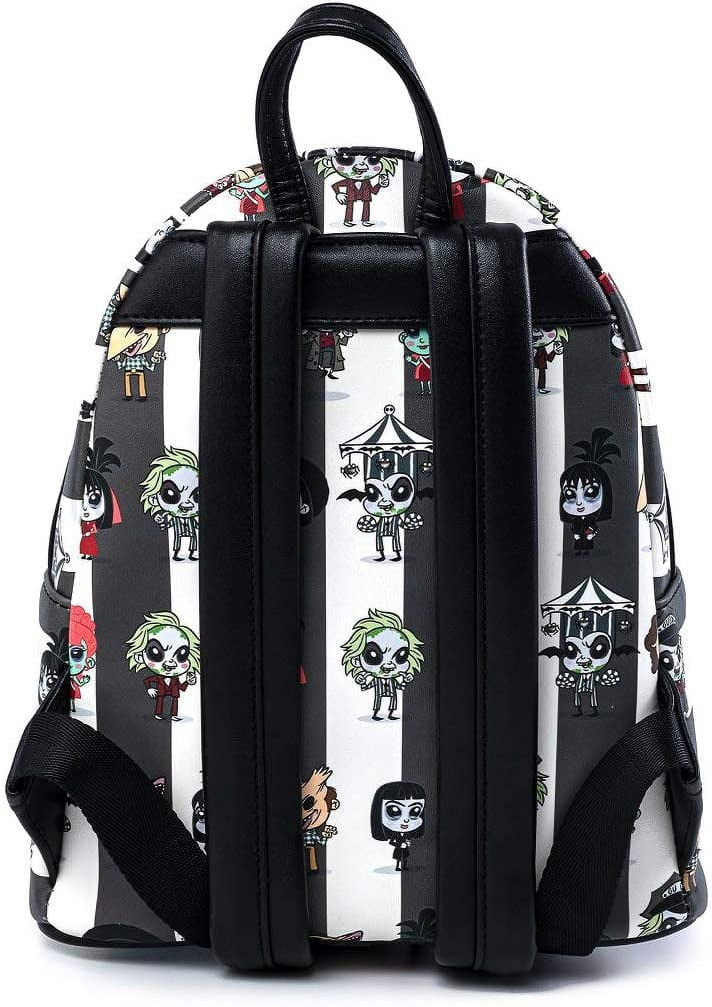 Loungefly Beetlejuice Chibi All Over Print Womens Double Strap Shoulder Bag Purse