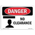 thumbnail image 1 of SignMission OS-DS-A-1218-L-1465 12 x 18 in. OSHA Danger Sign - No Clearance, 1 of 1