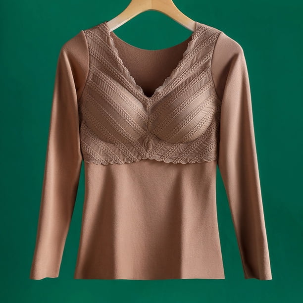 Ropa interior térmica para mujer, de invierno, autocalentable, cálida y sin costuras, de forro polar, resistente al frío.