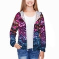 thumbnail image 3 of Cauagu Heart Confetti on Glitter Print Sun Protection Jacket for Teen,Full-Zipper Long Sleeve Sun Shirts with Pockets UV Hoodie Shirts Outdoor Athletic Jacket-XX-Large, 3 of 7