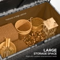 thumbnail image 3 of 113 Gallon Outdoor Rattan Deck Box, Grey PE Wicker Storage Container with Waterproof Liner and Pneumatic Lift, 46.1" L for Patio, Garden, Poolside, and Backyard Use, 3 of 7