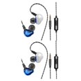 thumbnail image 1 of Maytalsory CK9 Earphone Dual Moving Coil In-ear Headset Heavy Bass Stereo In-line Blue 1.2m 2Set, 1 of 6