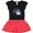 Black & Red with Polka Dots, variant on Inktastic Shark Dinner Girls Toddler Dress