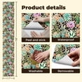 thumbnail image 5 of Peel and Stick Wallpaper Botanical Floral Cactus Soft Pastel Colors Black Wall Mural 17.7in x 9.8ft Self Adhesive Removable Wall Paper Renter Friendly Wallpaper for Nursery Bedroom Cabinets, 5 of 8