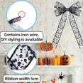 thumbnail image 4 of CuiLiyq Halloween Ghost Wired Edge Ribbon, Halloween Pumpkin Ribbon for Wreaths, for Floral Bow Making Wreath Craft DIY Party Decor, 4 of 6