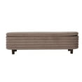 thumbnail image 2 of 60 Inch Modern Storage Bench Deep Channel Tufted Polyester Fabric Gray- Saltoro Sherpi, 2 of 5