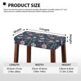 thumbnail image 6 of Xoenoiee Christmas Ball Snowflake Print Rectangle Bar Stool Covers Vanity Stool Covers Stretch Washable Saddle Bar Stool Slipcover Bench Seat Protector with Elastic Band Christmas Decor, 2 Pack, 6 of 6