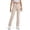 P-Beige, variant on Ulitacool Girl'S Pants High Waist Uniform Pants Kids Dress Pants High Stretchy With Pockets Wide Leg Slacks Comfortable Clothes Navy 11-12 Years