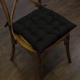 thumbnail image 4 of Tufted Chair Pad Cushion With Cotton Cover & Ties 16" x 16" Black 2 Pack, 4 of 4