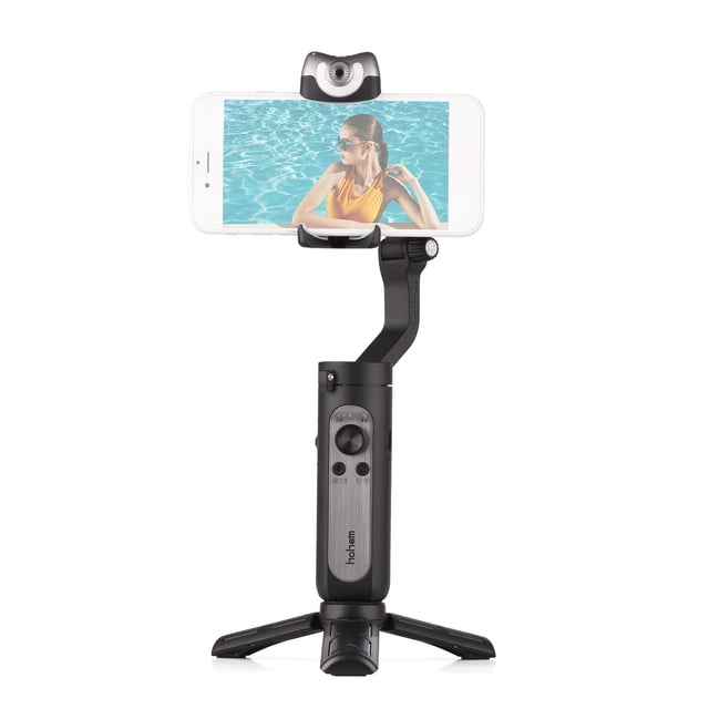 Riwcyla Hohem iSteady V2 3, AI Smart Tracking Palm Gimbal Handheld Smartphone Stabilizer Gesture Control with Beauty POV Inception Timelapse Panoramic Horizontal Vertical Rechargeable Compatible