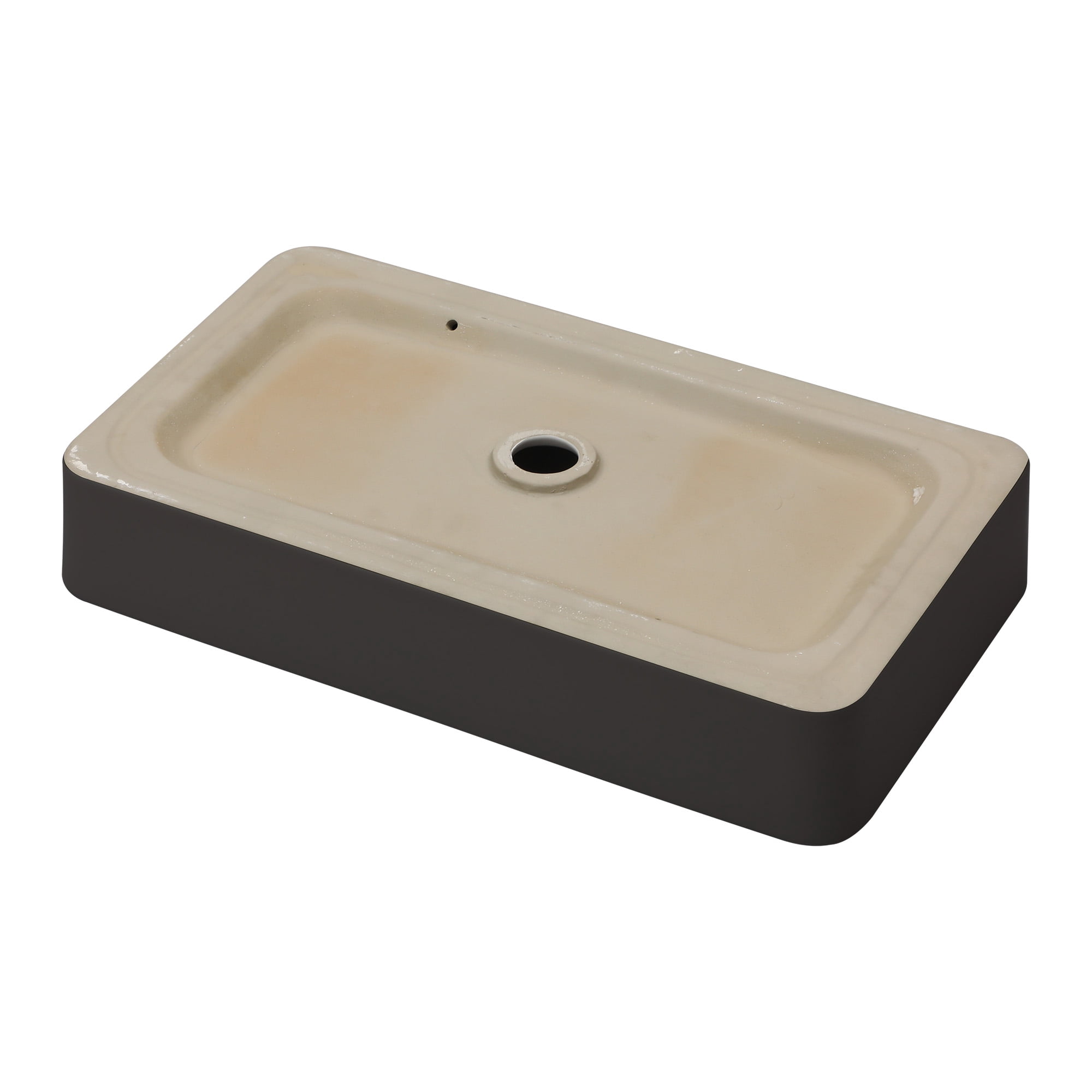 Mocoloo 24" Black Rectangle Bathroom Sink Modern Above Counter Porcelain Ceramic Sink Art Basin