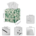thumbnail image 3 of POLERO Cactus Tissue Box Cover Waterproof PU Leather Car Tissue Holder Square Tissues Boxes Organizer for Bathroom Vanity, Night Stands, Office, Home, Kitchen, 3 of 7