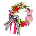 thumbnail image 1 of Corona de Pascua para decoración de puerta de entrada, guirnalda de flores de conejito de Pascua para puerta de entrada, decoración de primavera para puerta, pared y ventana, 1 of 3