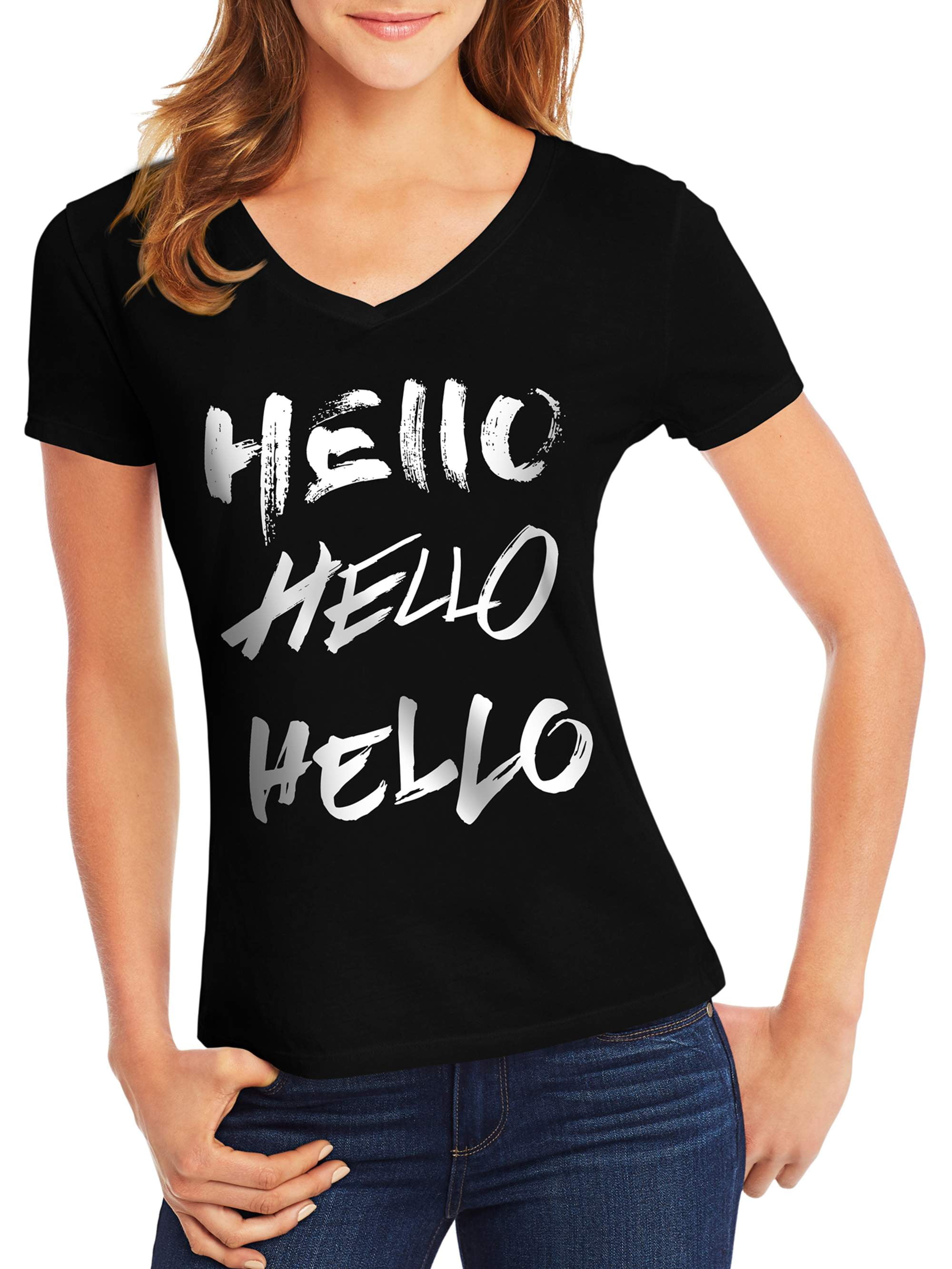 Hanes Women's ShortSleeve VNeck Graphic TShirt