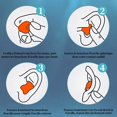 thumbnail image 4 of Tapones para los oídos (naranja), 6 pares de tapones para los oídos de silicona, tapones para los oídos reutilizables para dormir con cancelación de ruido dormir nadar roncar, 4 of 5
