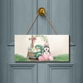 thumbnail image 2 of Easter Egg Siberian Husky Bunny Ear Welcome Spring Truck Landscape Wood Sign Husky Dog Lover Gifts Hanging Wall Home Decor - 12002, 2 of 5