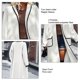 thumbnail image 4 of Chaqueta larga para mujer, abrigo con solapa para mujer, abrigo largo de invierno para mujer, rendimiento potente, 4 of 5