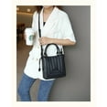 thumbnail image 3 of Contrast Color Patchwork Women Shoulder Bag Drawstring Pu Leather Handbag and Purse Crossbody Bags ladies Totes bolsas, 3 of 21