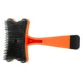 thumbnail image 5 of Yajisi Self-Cleaning Pet Grooming Brush for Dogs and Cats, Deshedding Tool Removes Loose Undercoat, Tangled Hair, Dander and Dirt, Ergonomic Handle, Orange, 5 of 9