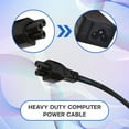 thumbnail image 3 of SatelliteSale Cable de Alimentación Universal para Computadora de Alta Resistencia con Certificación UL, Macho NEMA 5-15P a Hembra IEC C5, Cable Universal de PVC Negro de 30 Cm., 3 of 6
