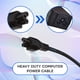 thumbnail image 3 of SatelliteSale Cable de Alimentación Universal para Computadora de Alta Resistencia con Certificación UL, Macho NEMA 5-15P a Hembra IEC C5, Cable Universal de PVC Negro de 30 Cm., 3 of 6