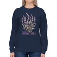 thumbnail image 2 of Wild Lavender Blossom Art Women's Sweatshirt, 2 of 3
