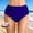 Blue, variant on Women's Comfortable High Withed Tankini : Solid Color Maternity Friendly Separate Swimwear Top And Bottom Swim Bras for Women High Neck Bikini Top Teal Sunflower Swimsuits for Girls 12-14 Womens