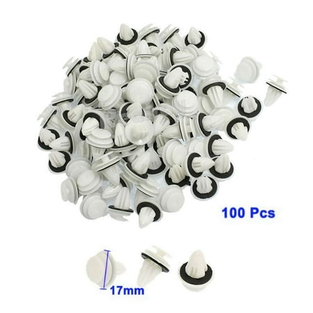 

Mduoduo 100 Pcs 9mm Hole Car Plastic Rivet Door Trim Retainer Clip White Fastener Kit