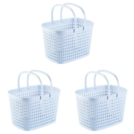 

Portable Shower Caddy Bath Tote With Handle Storage Organizer For Bathroom College Dorm Pantry Kitchen 10.2 X 7.1 X 7.1 Inch Blue Store Bag Organizer Container for Blankets Wool Sweater Storage