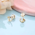 thumbnail image 6 of IEFSHINY Initial Stud Earrings for Women 925 Sterling Silver Stud Earrings Hypoallergenic Earrings for Women, 6 of 6
