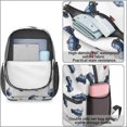 thumbnail image 4 of Police and Light White Pattern 17" School Backpacks for Teens,Waterproof Oxford Fabric,S-Shape Padded Straps for School,Travel,Hiking,Camping, 4 of 6