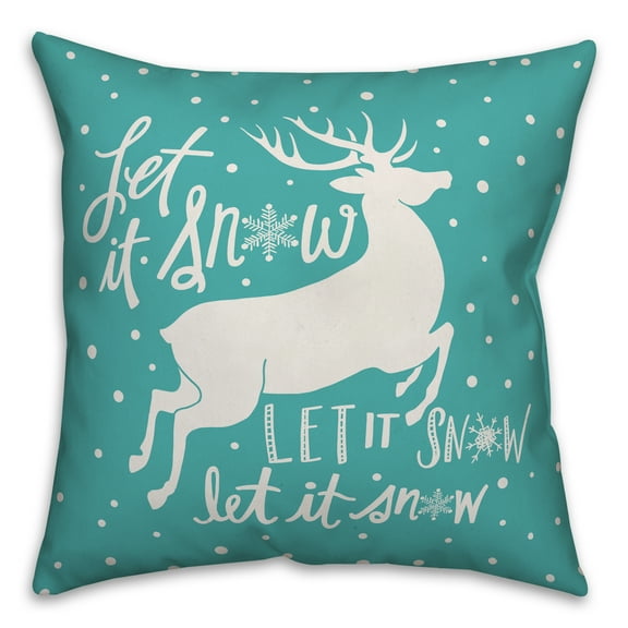 Creative Products Let it Snow 18x18 Indoor / Outdoor Pillow